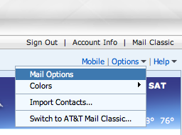 AT&T mail options AT&T mail options